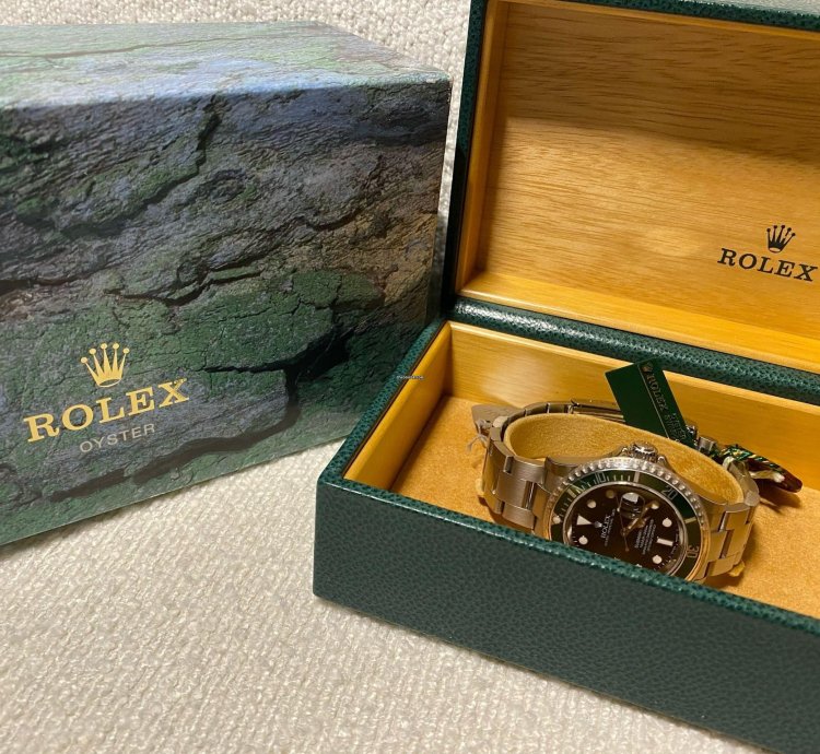 Rolex Submariner Date Kermit Nos Fat Four Mk1 Full Set Sticker 16610lv