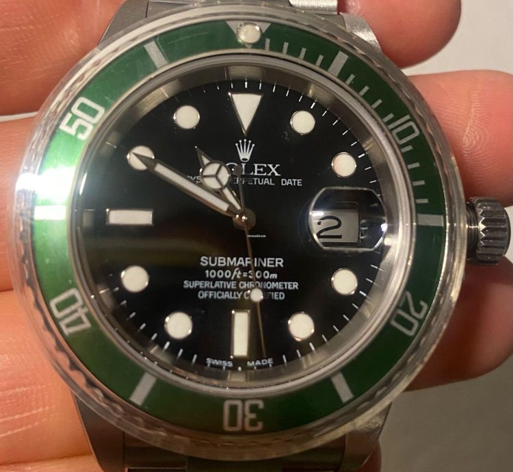Rolex Submariner Date Kermit Nos Fat Four Mk1 Full Set Sticker 16610lv