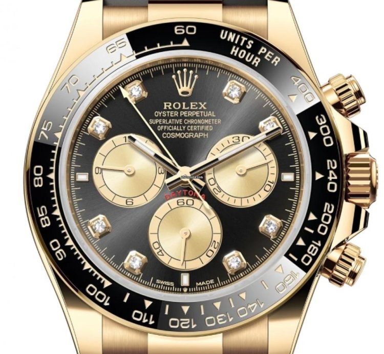 Rolex Daytona Yellow Gold Oysterflex Black Diamond 126518ln Unworn 2024