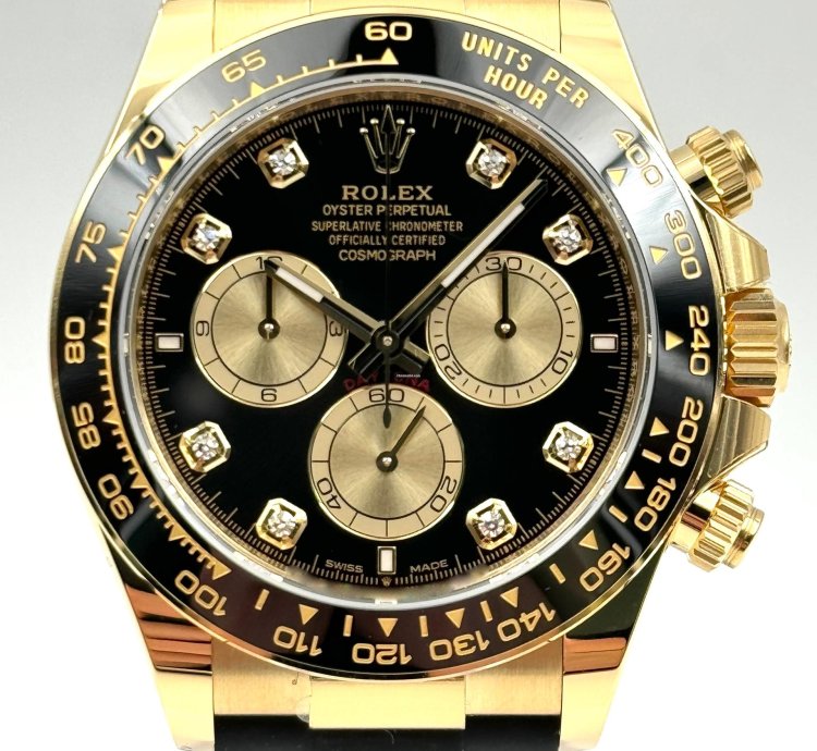 Rolex Daytona Yellow Gold Oysterflex Black Diamond 126518ln Unworn 2024