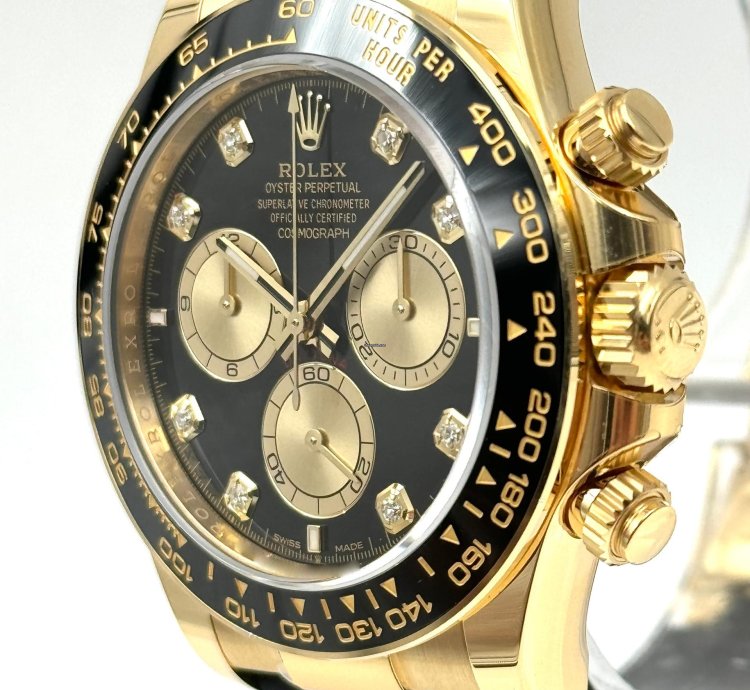 Rolex Daytona Yellow Gold Oysterflex Black Diamond 126518ln Unworn 2024