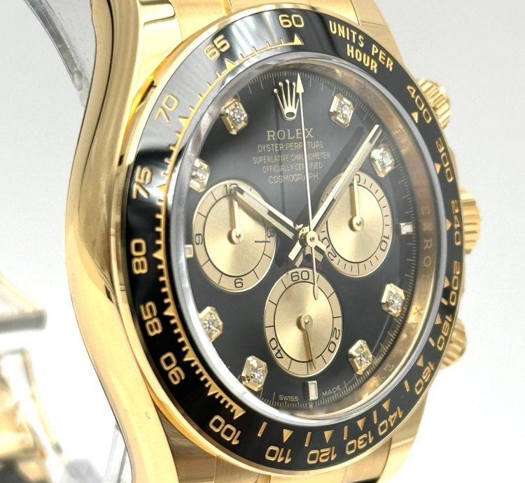 Rolex Daytona Yellow Gold Oysterflex Black Diamond 126518ln Unworn 2024