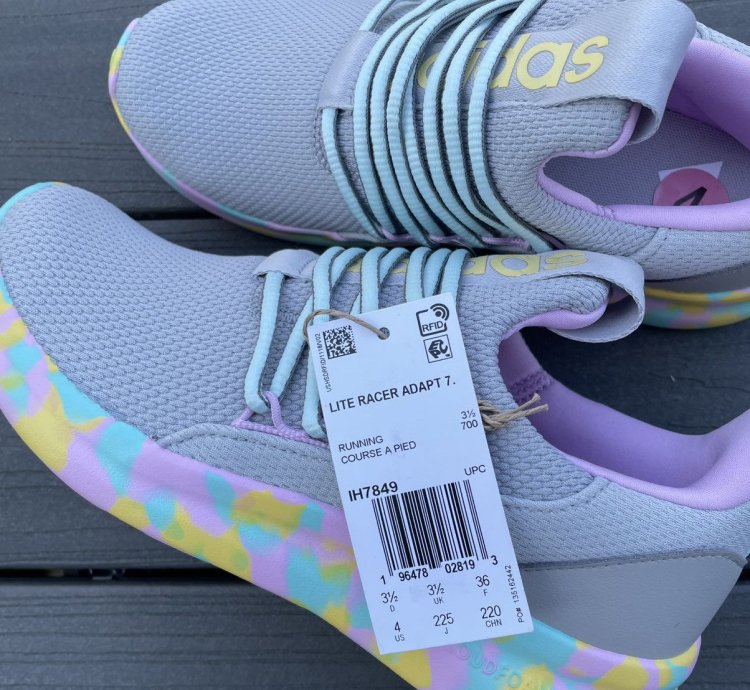 Adidas Lite Racer Adapt 7 0 Kids Running Slipon Shoes Sz 4