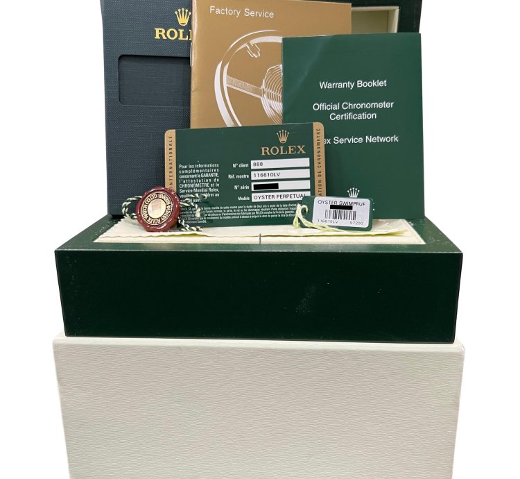 Rolex Submariner Date Papers New Old Stock Stickered Rolex Submariner Date Hulk Green 116610 Lv Box