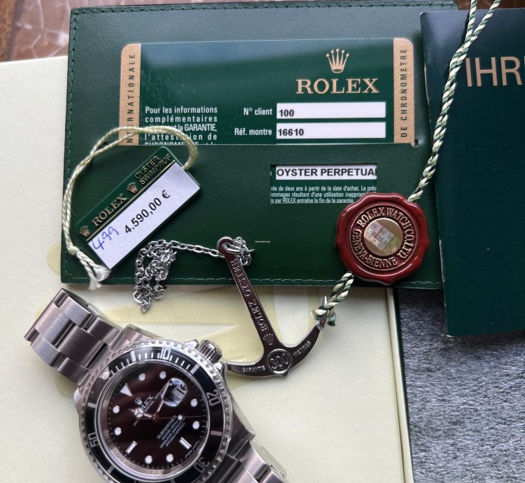 Rolex Submariner Date Ref 16610 Neu Open Papers Lc 100 Deutsch Verklebt
