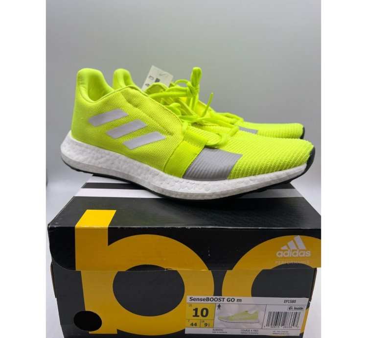 Adidas Men Senseboost Go Neon Yellow Sneakers Ef1580 10