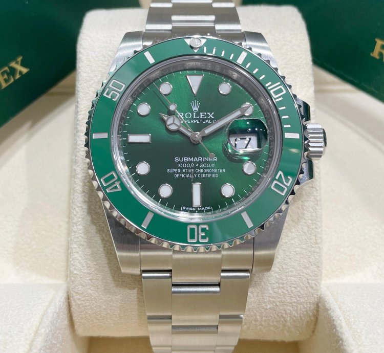 Rolex Submariner Date Unworn Submariner Date 40mm 116610lv Stainless Steel Hulk Green Dial Green Bezel