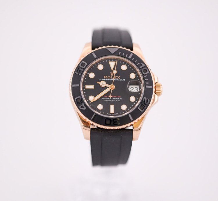 Rolex Yacht-master 37 2016 Yacht-master 37 Rose Gold Case Oysterflex Bracelet 268655 Unworn