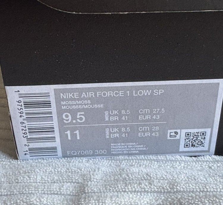 Nike Cpfm Moss Green Air Force 1