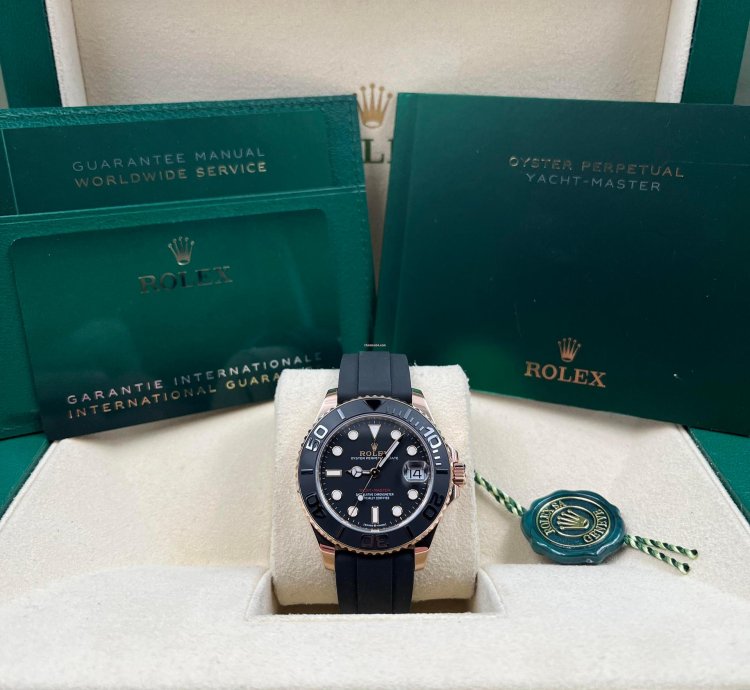 Rolex Yacht-master 37 37mm Rose Gold Oysterflex 268655 Unworn 2024