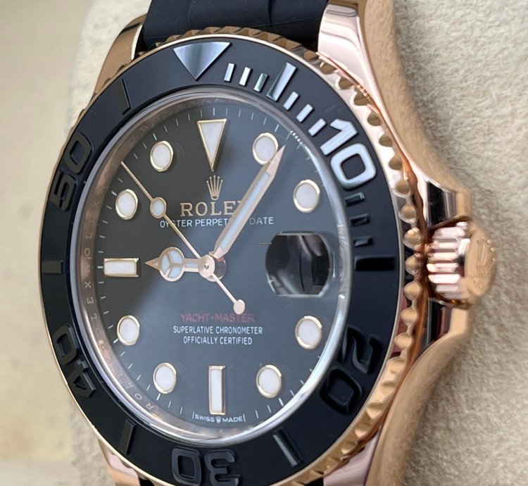 Rolex Yacht-master 37 37mm Rose Gold Oysterflex 268655 Unworn 2024
