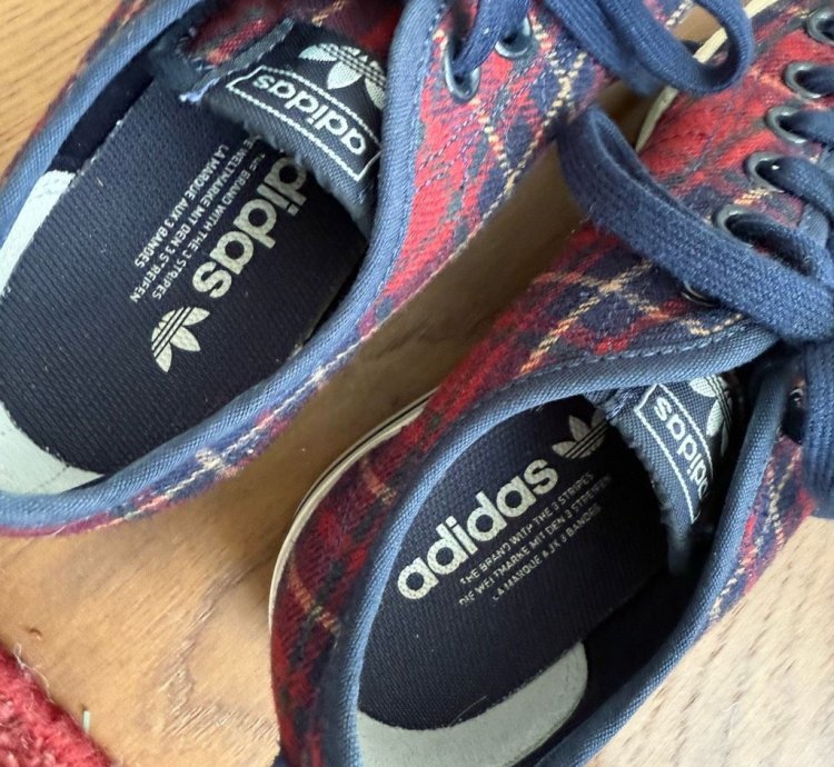 Adidas Nizza Rf Platform Red Plaid Flannel Sneakers 9