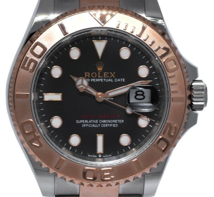 Rolex Yacht-master 40 Nos Rolex Yacht-master 40 18k Rose Gold Steel Black Dial Watch 21 126621