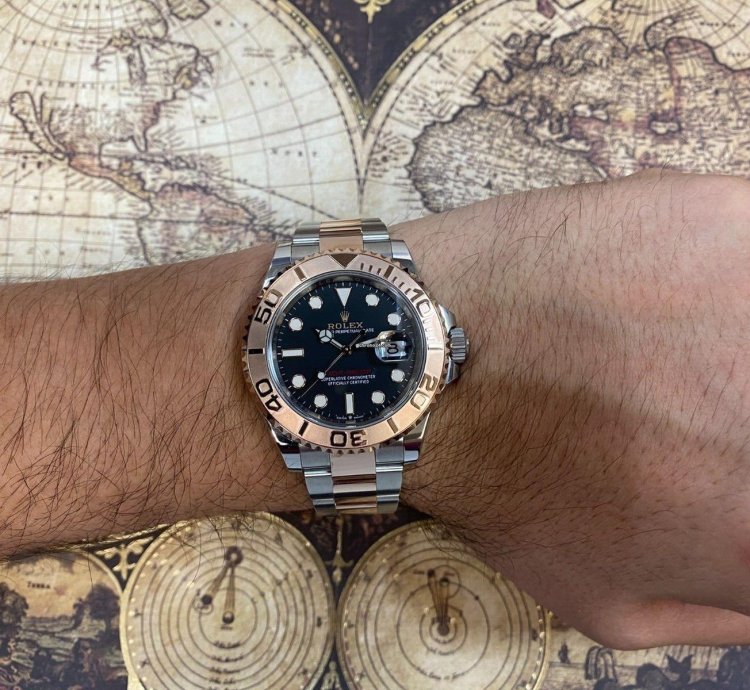 Rolex Yacht-master 40 Nos Rolex Yacht-master 40 18k Rose Gold Steel Black Dial Watch 21 126621