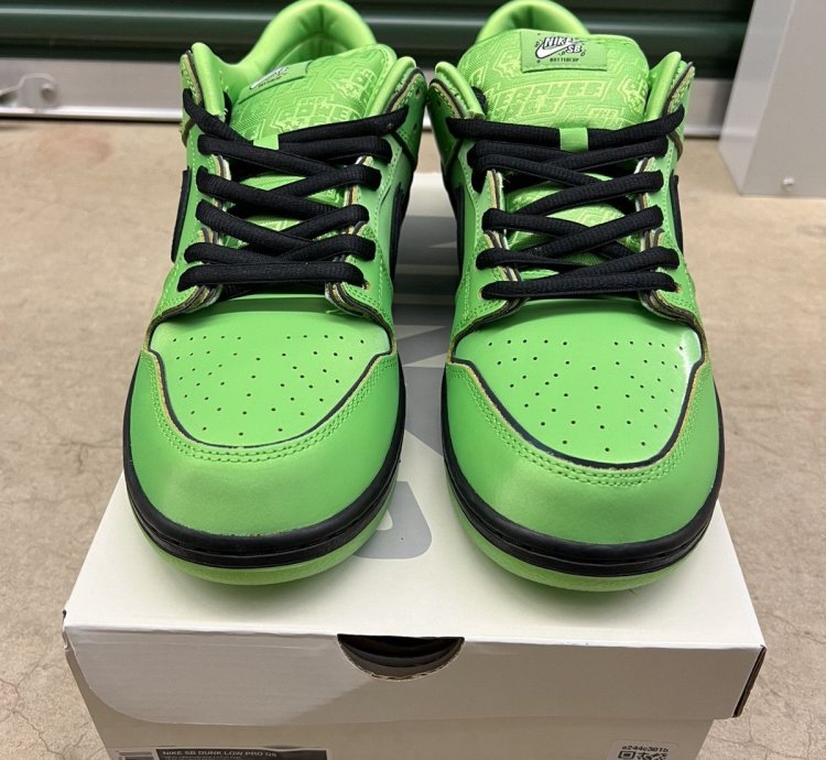 Nike Dunk Low Sb Pro The Powerpuff Girls Buttercup Size 11