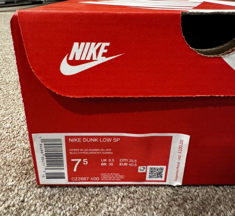 Nike Dunk Low Sp Samba 7 5 Never Worn