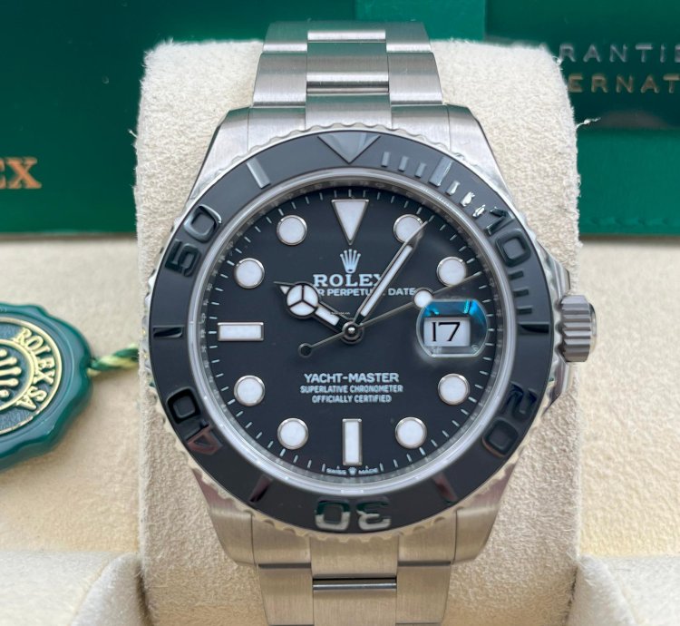 Rolex Yacht-master 42 Unworn Yacht-master 42mm Black Dial Titanium Bracelet 226627 Box Papers 2024