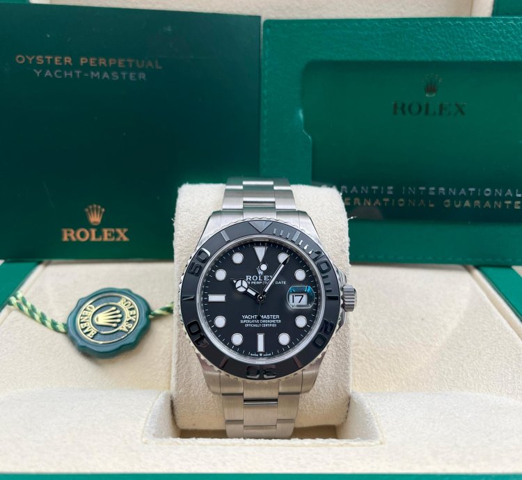 Rolex Yacht-master 42 Unworn Yacht-master 42mm Black Dial Titanium Bracelet 226627 Box Papers 2024