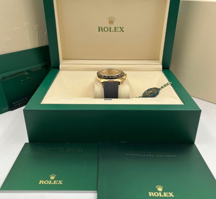 Rolex Daytona Yellow Gold Oysterflex Champagne Dial 116518ln Unworn 2023