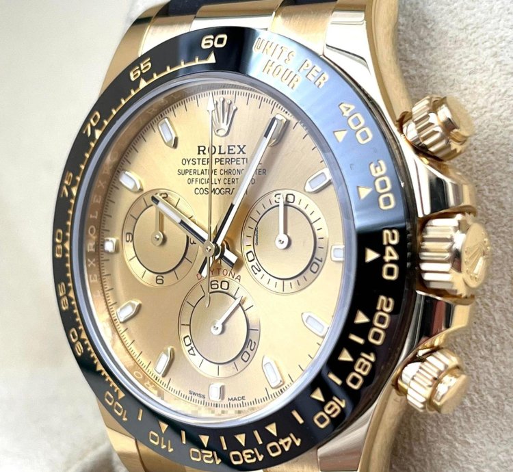 Rolex Daytona Yellow Gold Oysterflex Champagne Dial 116518ln Unworn 2023