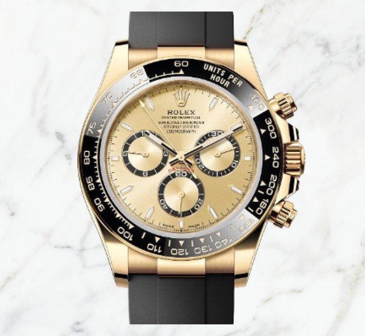 Rolex Daytona Yellow Gold Oysterflex Gold Dial 126518ln new Unworn
