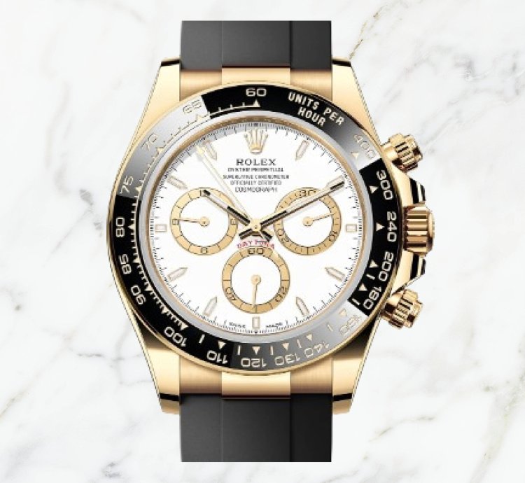 Rolex Daytona Yellow Gold Oysterflex White Dial 126518ln new Unworn