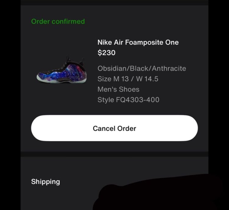 Nike Foamposite Galaxy 2025 Size 13 Confirmed