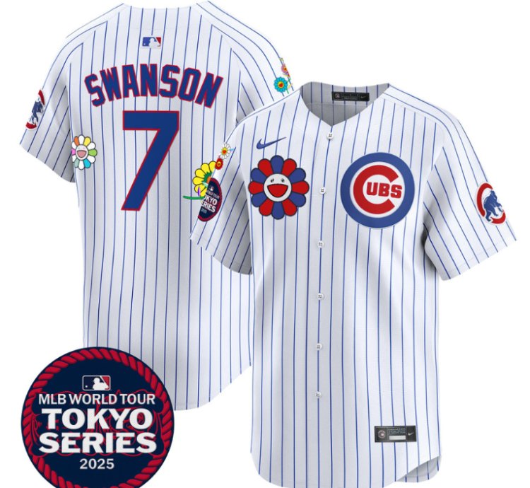 Dansby Swanson Jersey 7 Chicago Cubs Tokyo Series 2025 Vapor Premier Limited Stitched Pinstripe