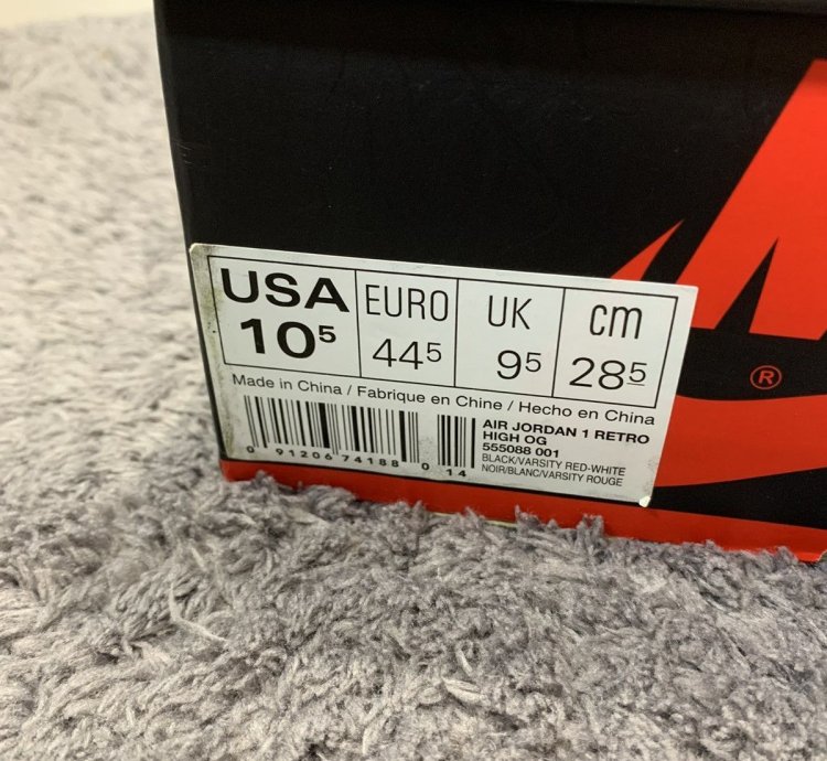 Nike Jordan 1 Bred Banned 2016 Us10 5