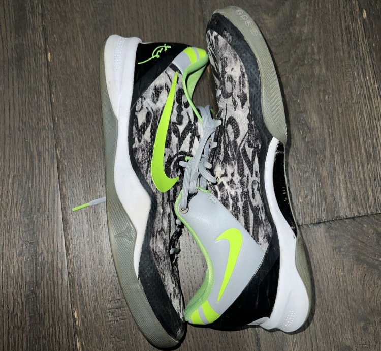 2013 Nike Kobe 8 Graffiti Basketball Shoes Grey Lime