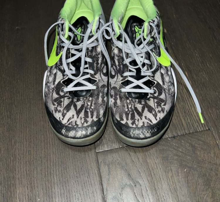 2013 Nike Kobe 8 Graffiti Basketball Shoes Grey Lime
