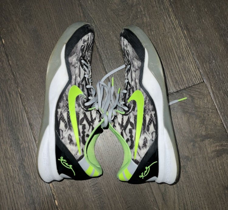 2013 Nike Kobe 8 Graffiti Basketball Shoes Grey Lime