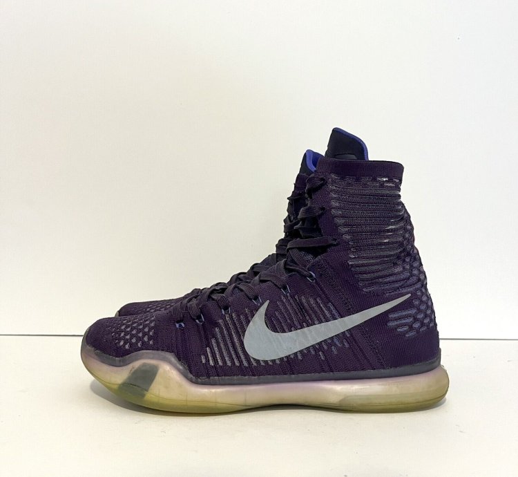 2014 Nike Kobe 10 Elite High Team Pack Purple Ink Sz 10