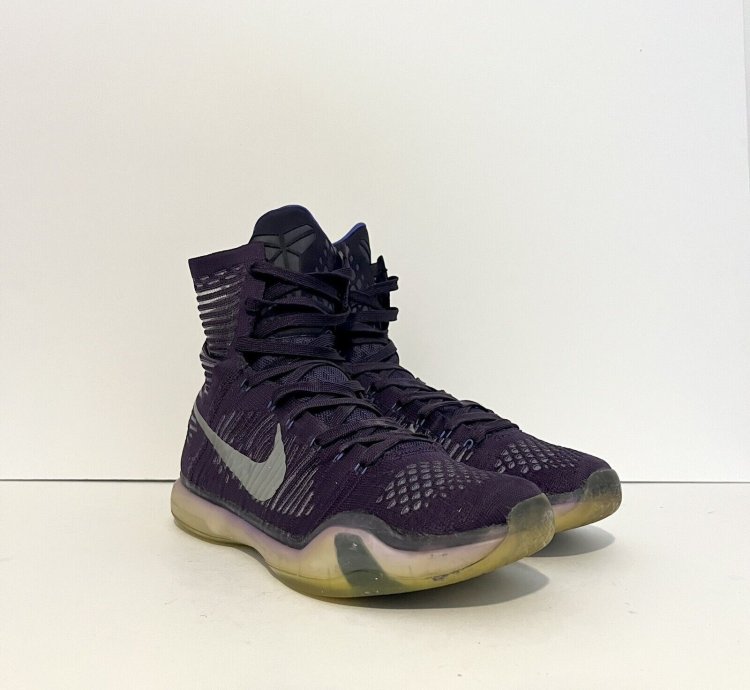 2014 Nike Kobe 10 Elite High Team Pack Purple Ink Sz 10