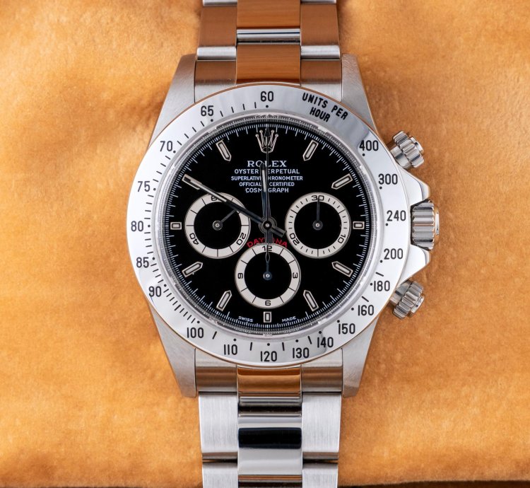 Rolex Daytona Zenith Black Dial - Ref 16520 - Ser - Full Set Eu 1999 - Nos Stickers