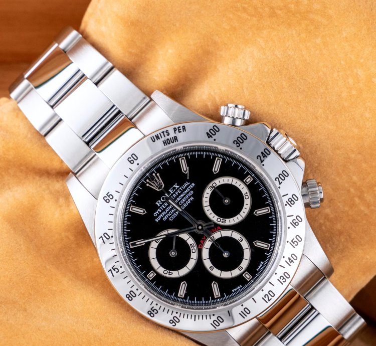 Rolex Daytona Zenith Black Dial - Ref 16520 - Ser - Full Set Eu 1999 - Nos Stickers