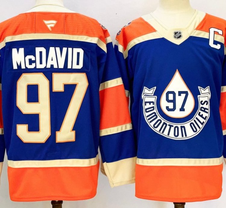 Edmonton Oilers 97 Connor Mcdavid Jersey Stitched Blue