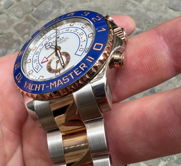 Rolex Yacht-master Ii Oro Rosa Rose Gold Steel Full Set Plastiche Plastic
