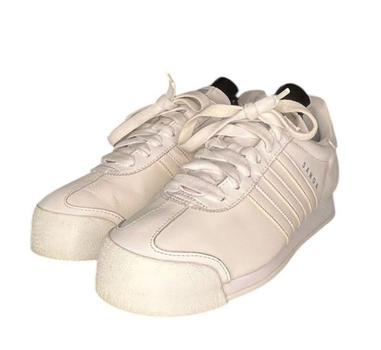 Adidas Originals Samoa Mens Leather Sneakers Size 10 White