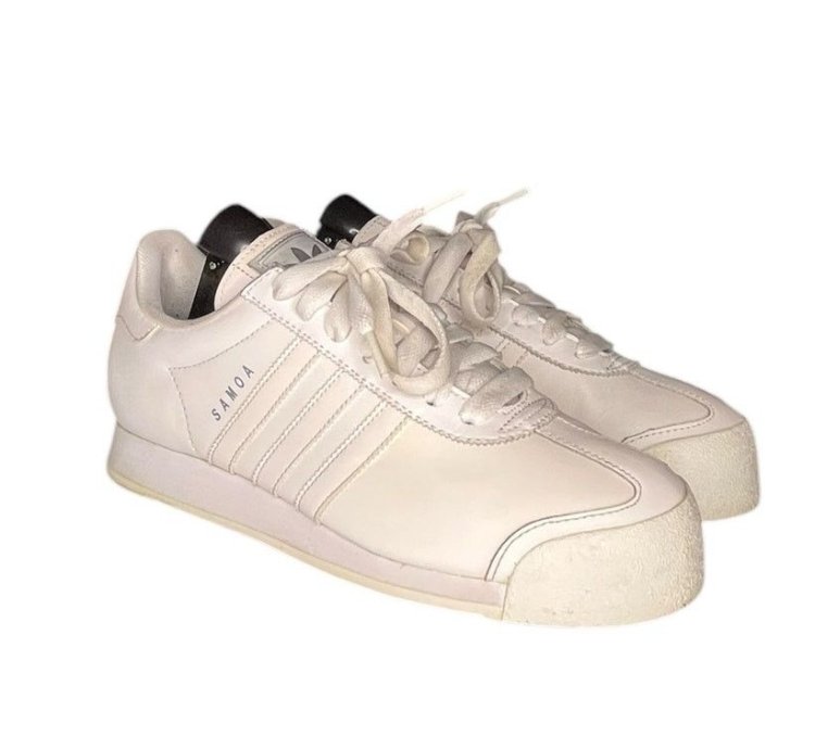 Adidas Originals Samoa Mens Leather Sneakers Size 10 White
