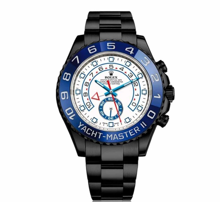 Rolex Yacht-master Ii Pvd Dlc Coated Stainless Steel Watch 116680