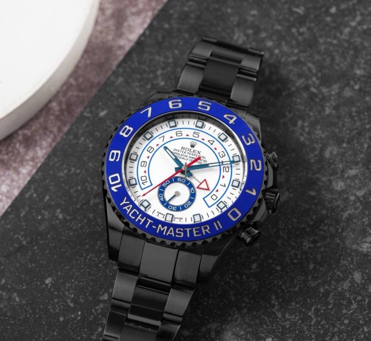 Rolex Yacht-master Ii Pvd Dlc Coated Stainless Steel Watch 116680