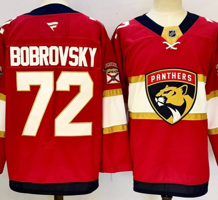 Florida Panthers 72 Sergei Bobrovsky Jersey Stitched