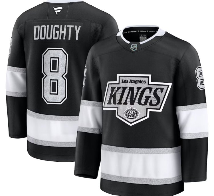 Los Angeles Kings 8 Drew Doughty Home Premium Jersey Black