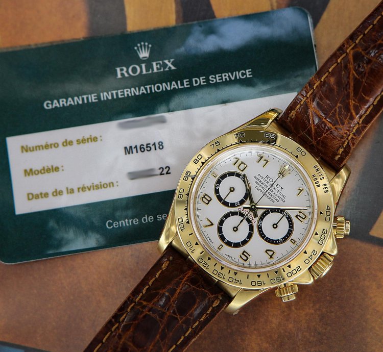 Rolex Daytona Zenith Ref 16518 18kt Yellow Gold From 1991 With Rolex Service 2022