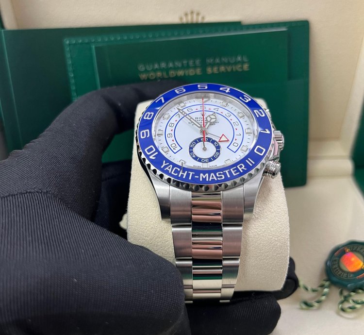 Rolex Yacht-master Ii Stainless Steel - Matte White Mercedes Dial 116680
