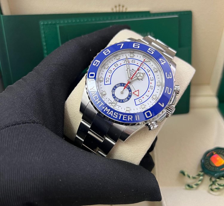 Rolex Yacht-master Ii Stainless Steel - Matte White Mercedes Dial 116680