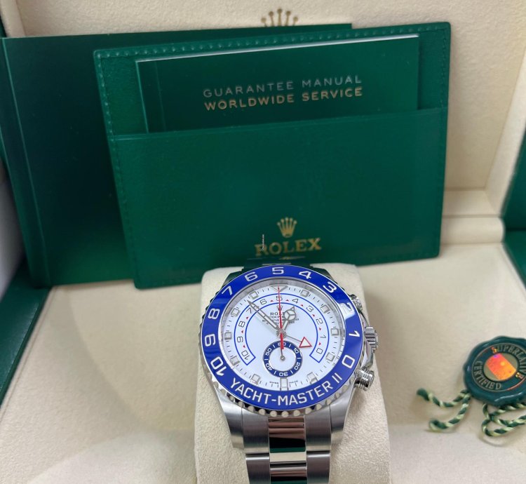 Rolex Yacht-master Ii Stainless Steel - Matte White Mercedes Dial 116680