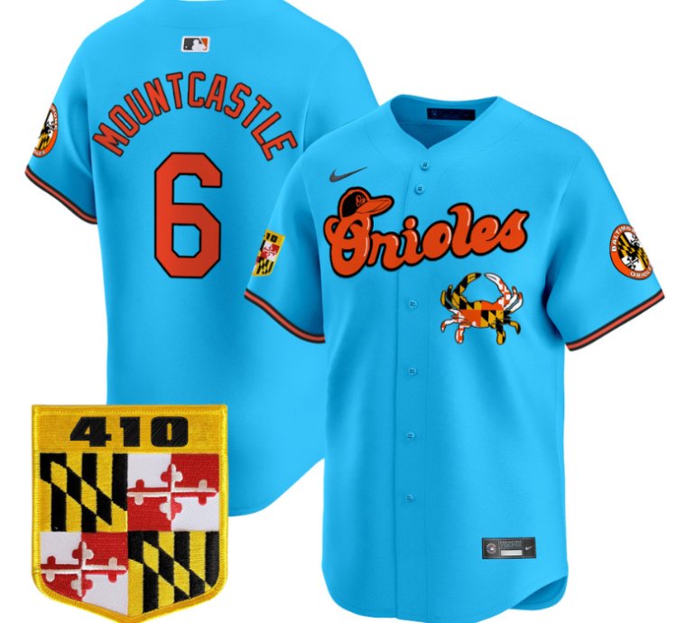 Ryan Mountcastle Jersey 6 Baltimore Orioles 410 Chesapeake Crab Patch Limited Stitched Light Blue