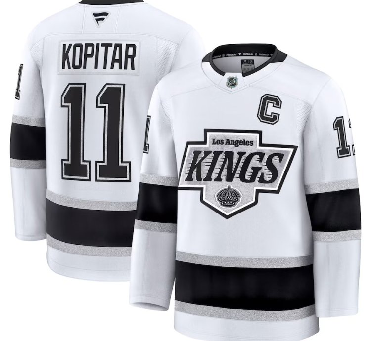 Los Angeles Kings 11 Anze Kopitar Away Premium Jersey White